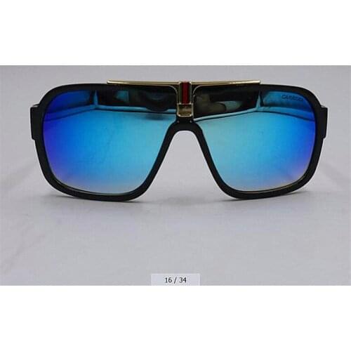 Woman fashion sunglasses Blue reflective watermark color changing mirror Luxury brand quality glasses Leisure sunscreen, sports