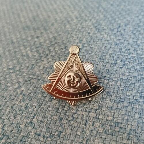 10pcs 3D 28.5MM Masonic Lapel Pin Past Master badge emblem With Brass Clutch