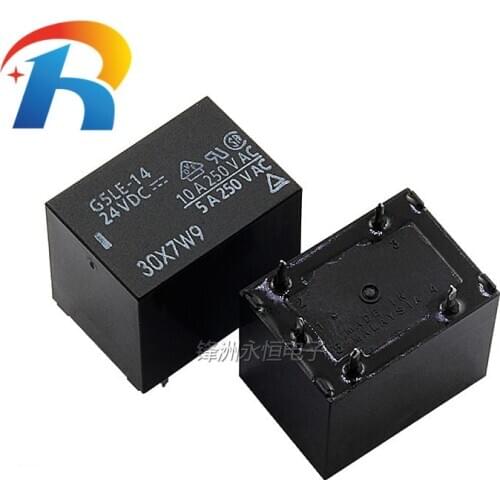 100% New origina G5LE-14-24VDC DC24V DC 5PIN T73 10A Omron relay