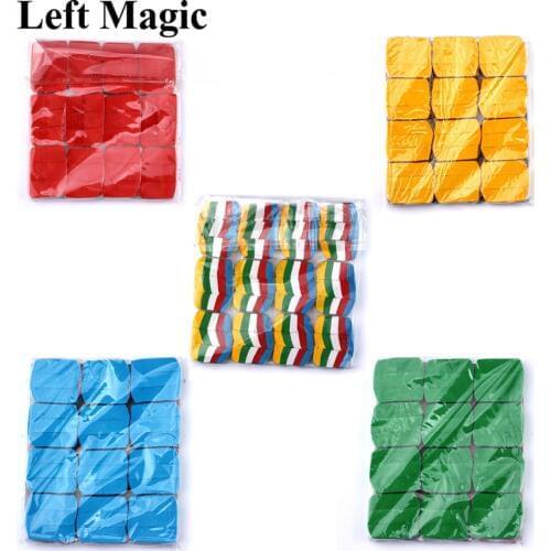 12PCS/Set Colorful Snowflakes Paper Magic Tricks Snow Storm Magic Paper For Magic Show Magician Accessories Classic Toy