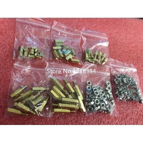 150Pcs/packs M3 3*6 Male Female Brass Standoff Spacer PCB Board Hex Screws Nut Assortment