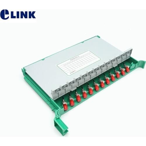 2pcs 12 core Integrative Fiber optic splice tray with FC adapter and FC pigtals SM 1.5mtr ftth optical fibre cassette box ELINK