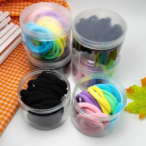 20pcs/box Simple Headband Hair Accessories Elastic Ponytail Holder Elastic Hair Hoop For Girls Female