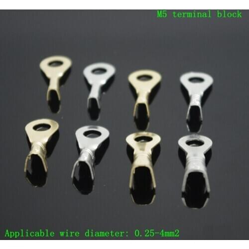 5.2 Circular Terminals Cold Pressed Terminals M5 Lugs Copper Opening Nozzles Bare Tips DJ431-5ABCD