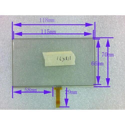 5 inch four wire resistive touch screen handwriting universal screen 118*71 117*70