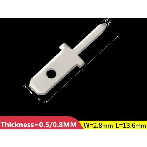 50pcs/100pcs 2.8 Inserts Plug Spring Terminal PCB Solder lug thickness 0.5/0.8mm one legs ,PCB welding sheet