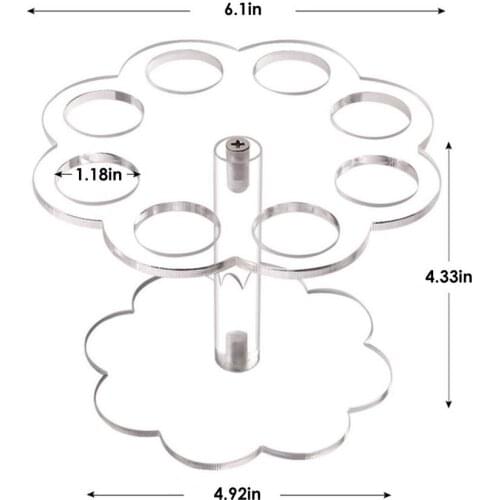 8 Holes Wedding Detachable Party Acrylic Reusable Transparent DIY Display Ice Cream Cone Holder Home Practical Graduation Stand