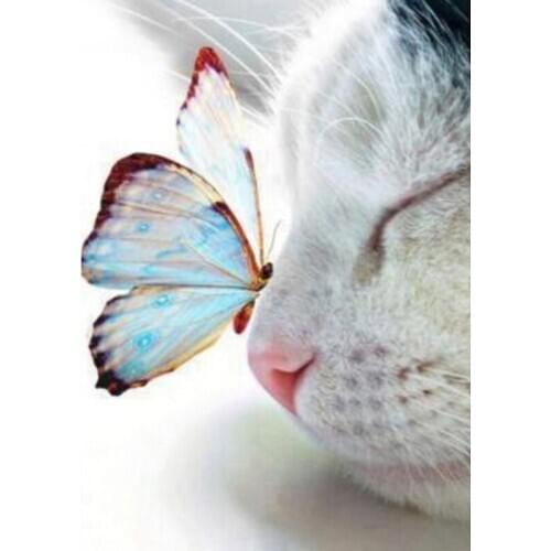 Love.Thanks Animal Diamond Painting Cat 5D Diamond Painting Mosaic Cross Stitch Diamond Painting Full Drill Kits Rhinestone