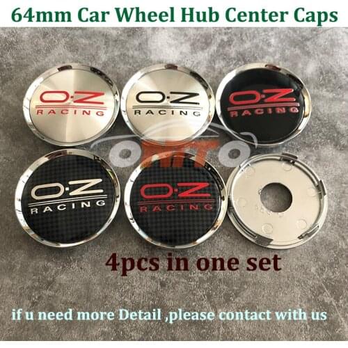 64mm 6.4cm 4pcs/set Car Rims Wheel Hub Center Cap Auto Covers Decal Label for O.Z Racing OZ Logo Badge Emblem Fit All Car Series