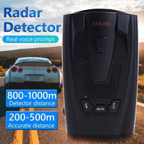 STR-555 Car radar Detector English Russian Thai Voice Auto Vehicle Speed Alert Alarm Warning X K Anti radar Car Detector MGO3