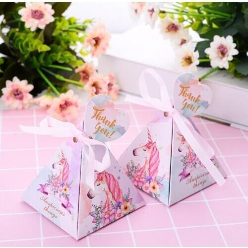 Unicorn Flamingo Theme Candy Box Wedding Supplies Creative Gift Box Candy Box Wedding Personalized Candy Box