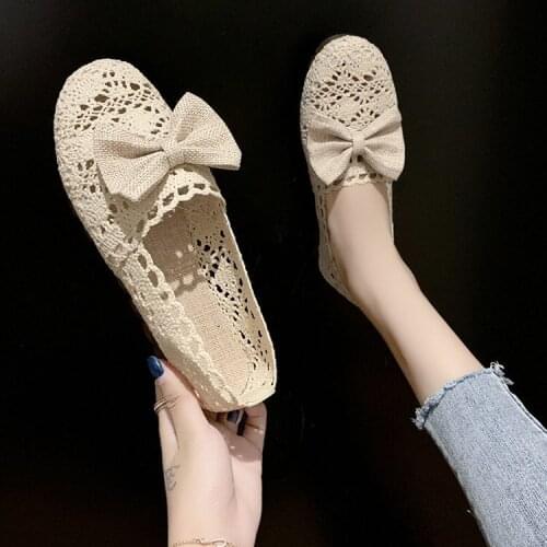 Fashion woman sandals casual flat Womens Hollow Platform Casual Shoes Solid Color Breathable Wedge Espadrilleshj76