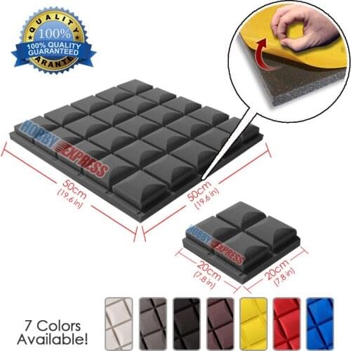 Arrowzoom Hemisphere Grid Adhesive Acoustic Panel Studio Soundproof Foam Panel 19.6*19.6*1.9" or 7.8*7.8*1.9" KK1056