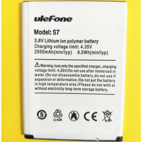 +Tracking code ! High quality battery for Ulefone S7 2500mAh 5.0inch MTK6580 Long standby time Mobile phone