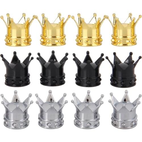 4PCS Universal Bike Tire Air Valve Stem Caps Car Tire Wheel Valve Cap Tyre Air Stems Crown Dust Cover Car Moto Bike Styling