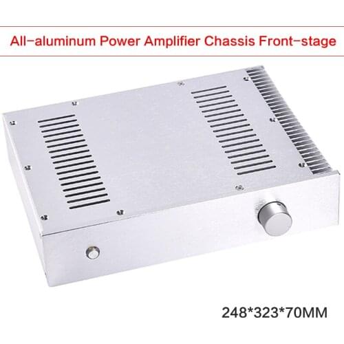 All-aluminum Power Amplifier Chassis 323*248*70MM Front-stage Case DIY Tube Amplifier Power Supply Shell Multi-purpose Box