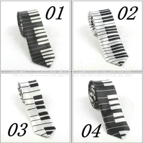 Creative Design Unique Musical Tie Gift For Man With Piano Keyboard Wide Classical Music Thin Tie For Men Ties