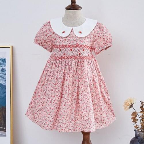 Summer Kids Girl Short Sleeve Printing Dress Cute Infant Baby Girl Newborn Sweet Dress Clothes Baby Girl Dress