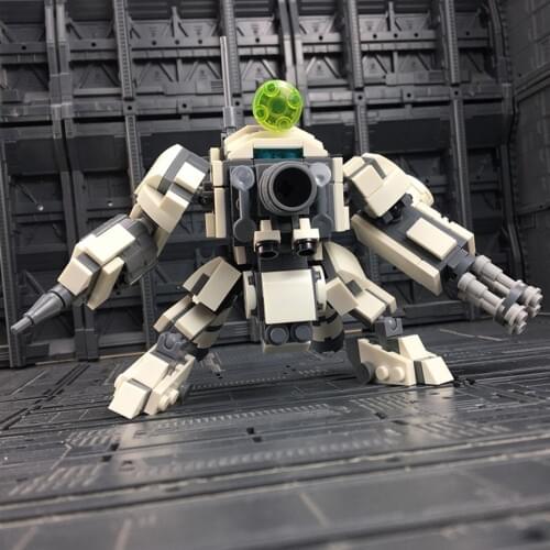 325Pcs STEM MOC Two-legged Walking Chariot Model Small Particle Building Blocks Educational Toy Set