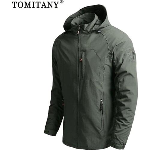 Mens Jacket 2021 Autumn New Mens Coat Jackets High Quality Outdoor Waterproof Hooded Casual Windbreaker Hiking Clothe Size 5XL