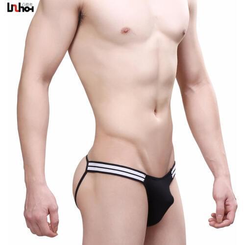 Sexy Gay Underwear Men Briefs Short Hollow Back Modal Underpants Breathable U Convex Pouch Low Waist Panties Cueca calzoncillos