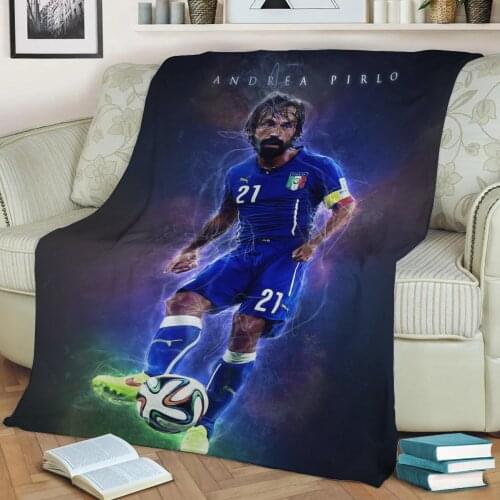 Andrea Pirlo 3D Print Plush Blanket Throw On Sofa Home Decor Soft Warmth Washable Nap Blanket Dropshipping
