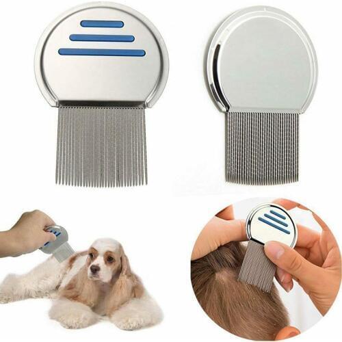 Dropship Terminator Lice Comb Nit Cat Dog Brush Free Hair Rid Head Lice Stainless Steel Metal Teeth Remove Nit Brush Pet Supply