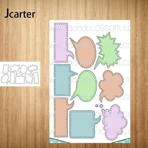 Dialog Box Cloud Rectangle Metal Cutting Dies Shape Scrapbooking Craft Die Cut Stencil Card Make Mould Sheet Decoration Design