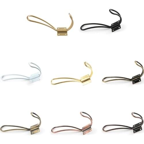 Rustic Coat Hangers Double Heavy-duty Wall-mounted Iron Coat Hooks Robe Hanger for Bedroom Living Room Entryway