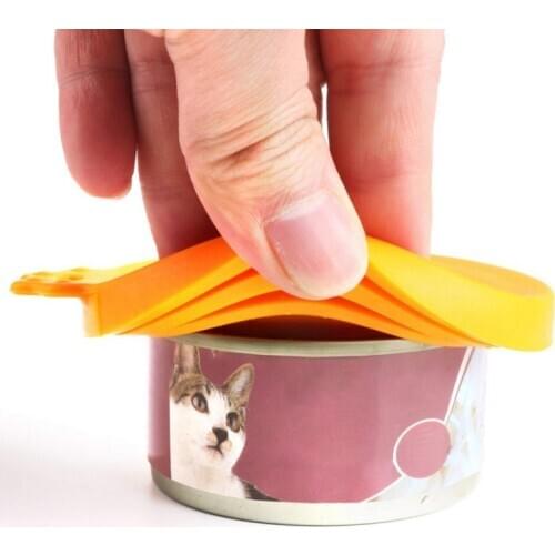 Silicone Canned Lid Pet Food Canned Lid Seal Fresh Cover for Pet Food Five Colors for Option Dog Cat Accessories