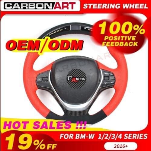 LED steering wheel for bm-w 1 2 3 4 series E87 F20 F22 F34 E90 E92 E93 F30 speed display 4 series carbon fiber interior trim