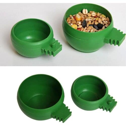 Multipurpose Reusable Bird Bowl Round Plastic Practical Convenient Feeder For Parrot Easy To Clean Food-grade For Furry Animal