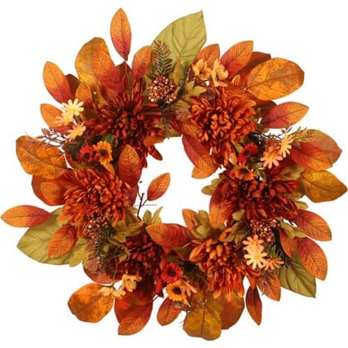 Wreath Artificial Flower Garland Autumn Wedding Decoration Ultra-realistic And Lifelike Door Decor Thanksgiving Simulation Plant