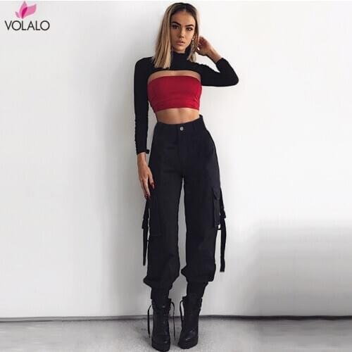 Женские брюки карго VOLALO China At AliExpress