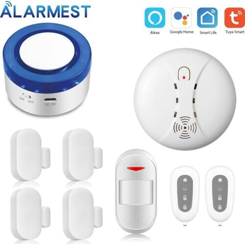 Wifi Alarm Mini Siren Smart Life APP Control compatible with Alexa