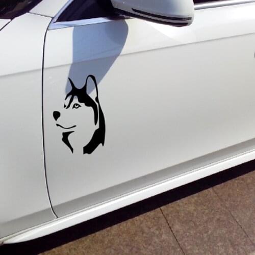 Fun Decorate Car Decals Motorbike Stickers Accessories Husky Dog Warning Funny Sign Self Adhesive Waterproof