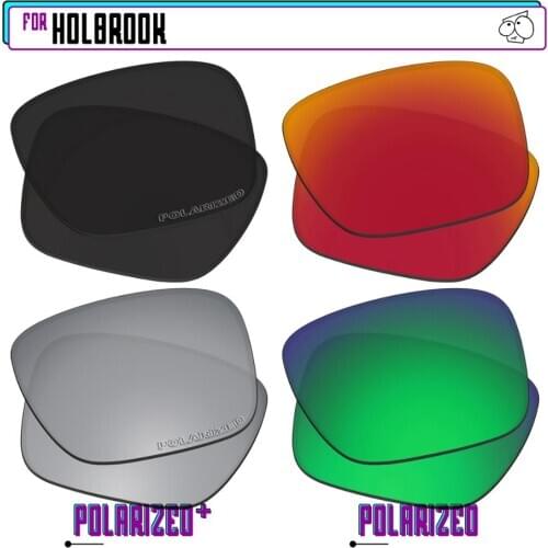 EZReplace Polarized Replacement Lenses for - Oakley Holbrook Sunglasses - BkSrP Plus-RedGreenP