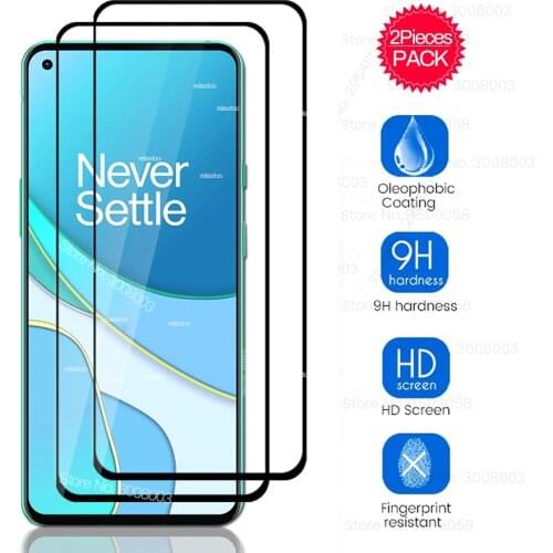 2PCS screen protector on one plus 8 t t8 plus8t 1+8t oneplus8t protective glass for oneplus 8t phone tempered glass film cover
