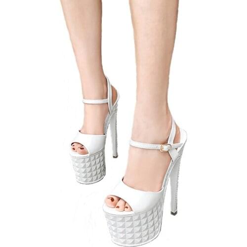 Ladies Shoes And Sandals 19cm Ultra High Heel Sandals Sexy Stripper Shoes 9cm Platform Gladiator Sandals Summer Party Shoes