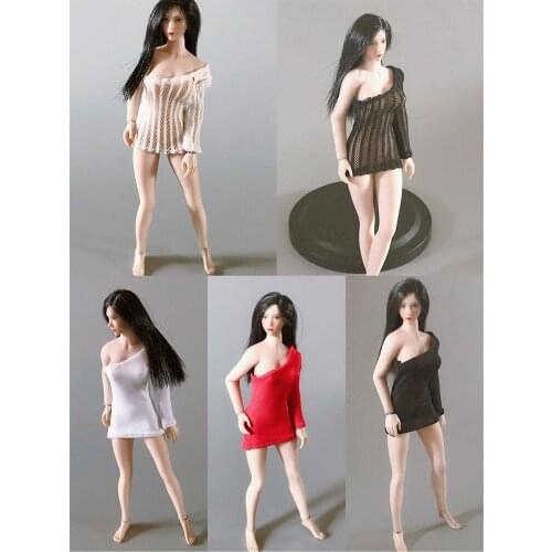 1/12 female figure accessories dress tight-fitting shoulder dress 6 inch action figure accessories model