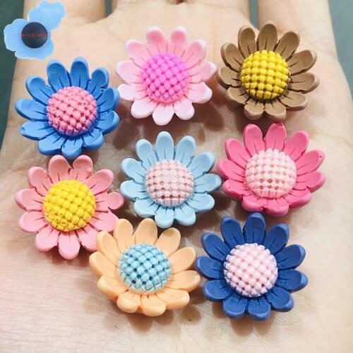 Good Quality 1pcs Sunflower Resin Garden Shoe Decorations Shoes Accessories Fit Children Backpack Croc Jibz Charm