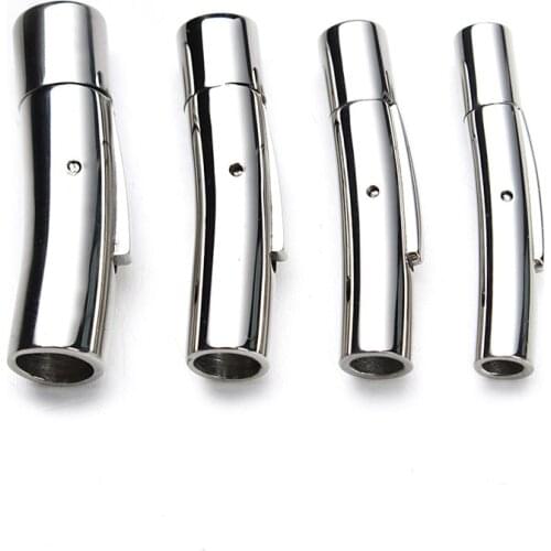 1pcs/lot Hole Size 3/4/5/6mm Stainless Steel Round Magnetic Screw Clasp For Bracelet Jewelry Making Findings