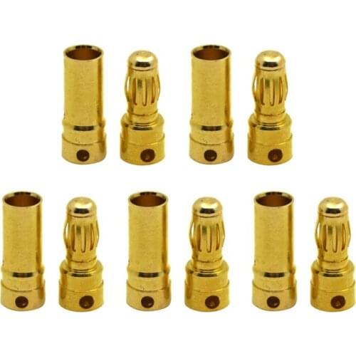 100% Brand 3.5mm Goldstecker Stecker Buchse Lipo Regler Motor ESC 10/20/50 pair