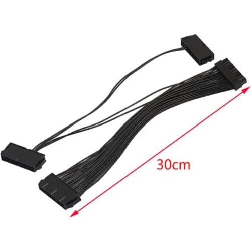 18AWG ATX 24Pin 3 PSU Motherboard Adapter Cable Power Supply Starter Cord 30cm