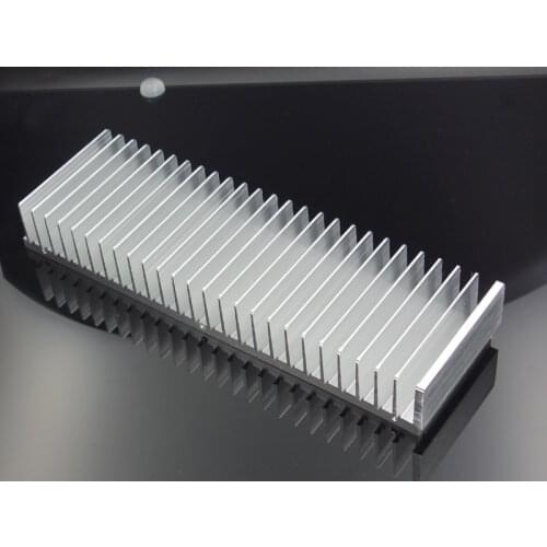 All aluminum power amplifier heat dissipation 263mmx40mmx80mm Full Silver DIY Radiator W260