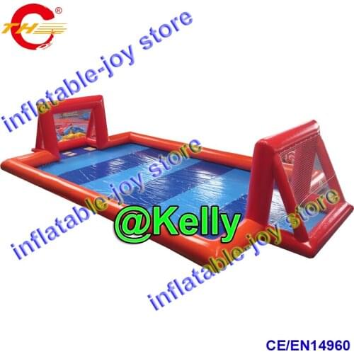 Free air shipping Inflatable soap football field, big soccer field court, giant inflatable water football soccer goal sport game