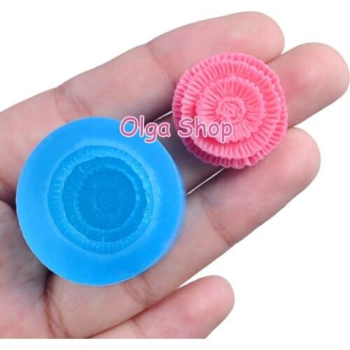 HYL235 19.3mm x 20.9mm Flower Silicone Mold Fondant Cake Decoration Candy Resin Clay Earrings Necklace Craft Soap Candle