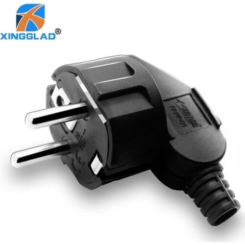 EU European 2 Pin AC Electrical Power Socket CE Rewireable Plug Male Outlets Adapter Extension Cord Connector 16A 4000W