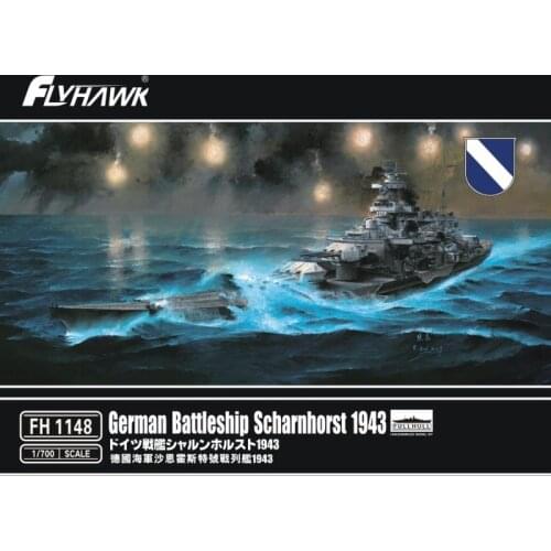 Flyhawk FH1148 1/700 German Battleship Scharnhorst 1943 - Scale model Kit