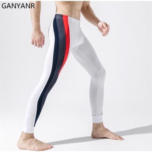 GANYANR Compression Pants Running Tights Men Sportswear Gym Leggings Fitness Basketball Yoga Football Winter Gay Track Dry Fit